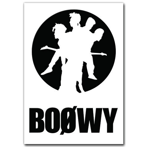 Amazon.co.jp: 絵柄だけ残る ステッカー M 「BOOWY」 黒 042B : 文房具